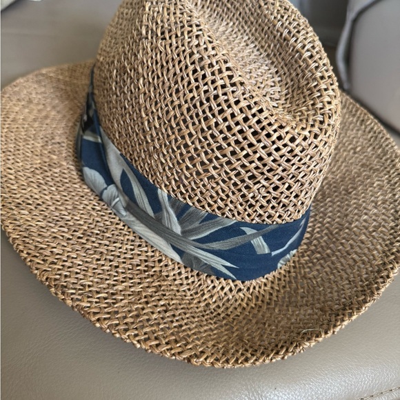 Panama Jack Tan and Blue Wide Brim Hat - Picture 2 of 7